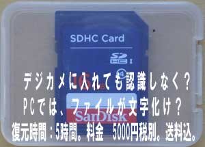 SDカード文字化け